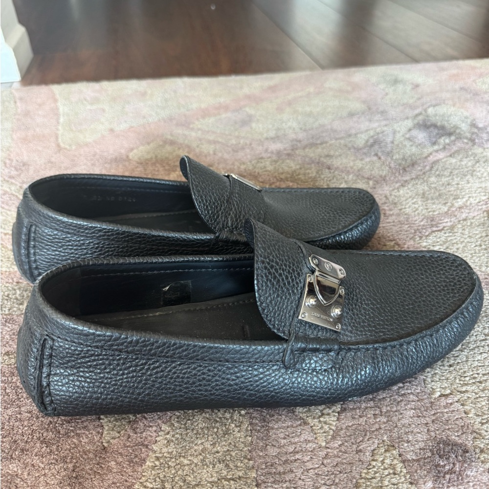 Black Leather Men's Loafers